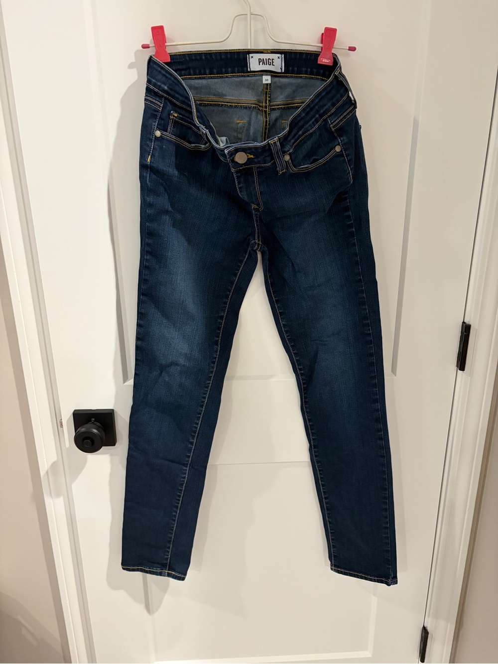 PAIGE Women's Dark Blue Skinny Jeans